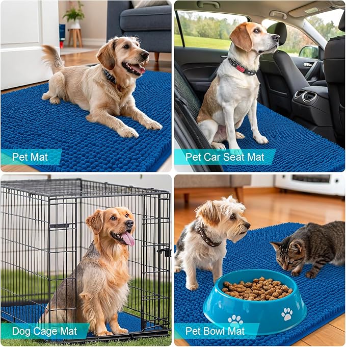 OLANLY Dog Door Mat for Muddy Paws 70x35, Absorbs Moisture and Dirt, Absorbent - Image 7