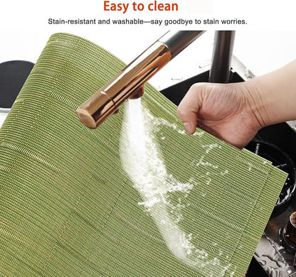 Placemats Set of 4, Vinyl PVC Heat Resistant Washable Placemats Set, Non Slip - Image 4