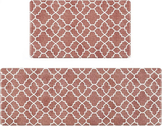 FRESHMINT Kitchen Mat Set of 2, Anti-Fatigue Cushioned Kitchen Mats by FRESHMINT
