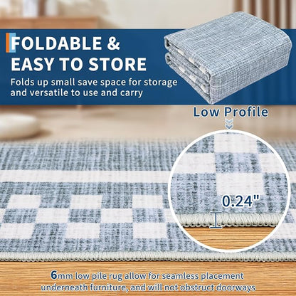Rug Runners for Hallways 2x8 Washable Kitchen Runner Rug Non Slip Low Pile - Image 4