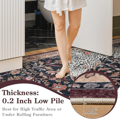 Moynesa Leopard Washable Area Rugs - Image 5