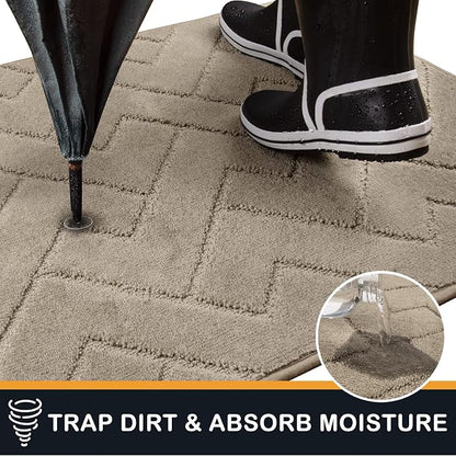 PURRUGS Dirt Trapping Door Mat 32" x 47", Non-Slip Machine Washable Entry Rug - Image 5