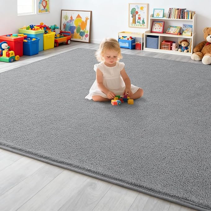4x6 Feet Grey Area Rugs for Bedroom, Indoor Washable Memory Foam Rug for Living - Image 7