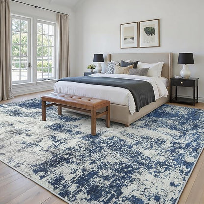 Area Rugs 10x14 Living Room: Large Soft Washable Rug Modern Abstract Anti-Skid - Image 4