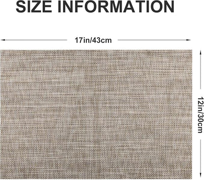 Vinyl Placemats Set of 4, PVC Woven Washable Non-Slip Table Mats, Heat - Image 4