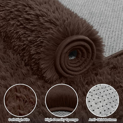 6x9 Area Rug for Living Room, Ultra Soft Fluffy Shag Rugs for Bedroom, Non-Slip - Image 6