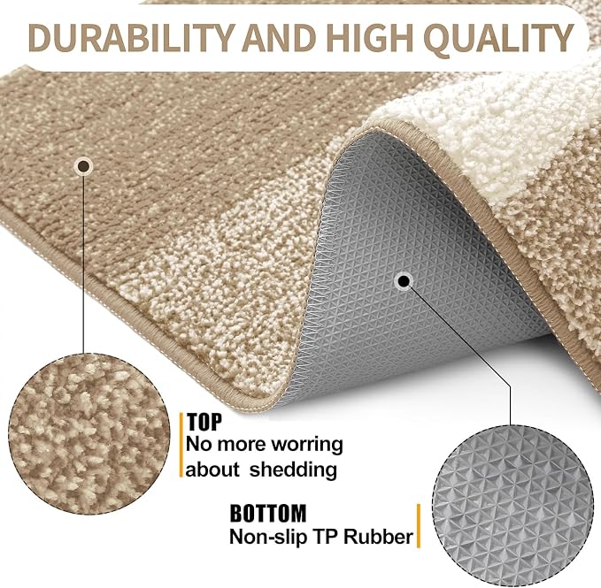 Kitinjoy Indoor Outdoor Door Mat, 59x32 Non-Slip Absorbent Dirt Trapper - Image 3