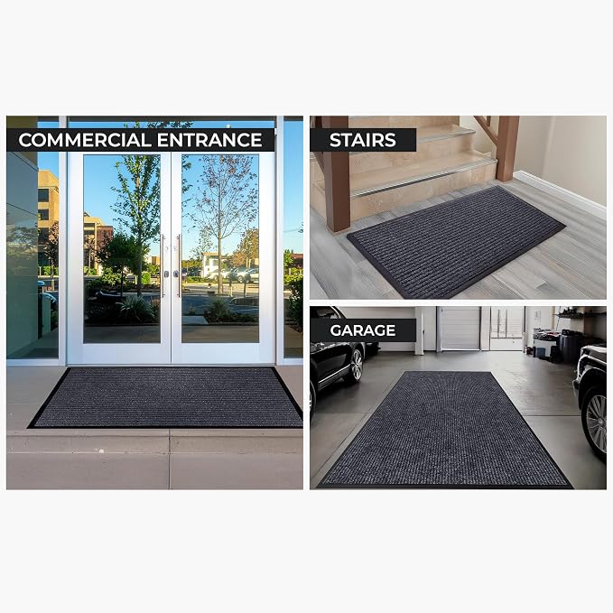 Commercial Door Mat 4'x16' Grey, Heavy Duty Industrial Floor Mat - Image 8