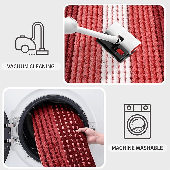 Kitinjoy Indoor Outdoor Door Mat, 71x47 Non-Slip Absorbent Dirt Trapper - Image 5