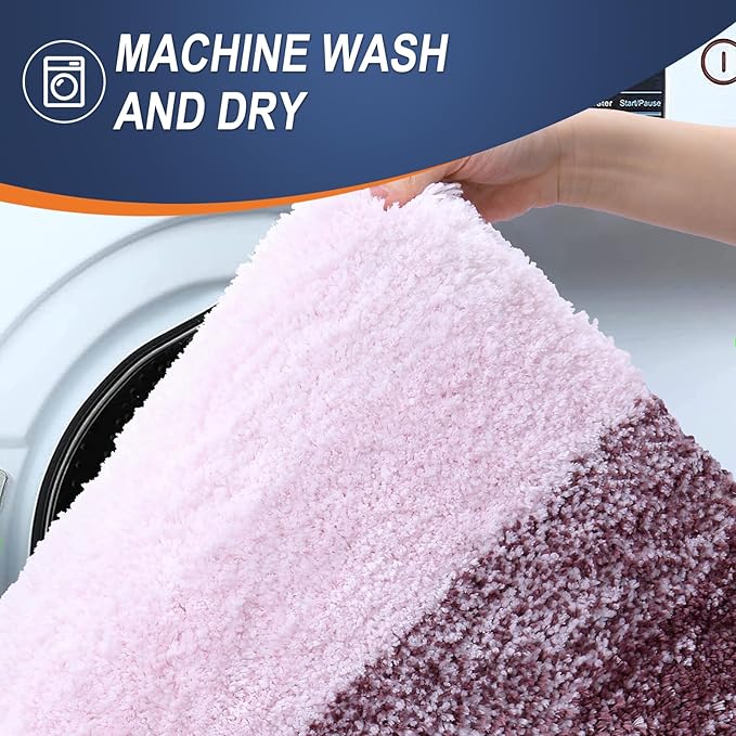 OLANLY Bathroom Runner Rugs Mat 47x17, Extra Soft Absorbent Microfiber Bath Rugs - Image 5