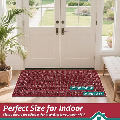 BEQHAUSE Dirt Trapper Door Mat 24" x 60", Non-Slip Washable Doormats Entrance - Image 2