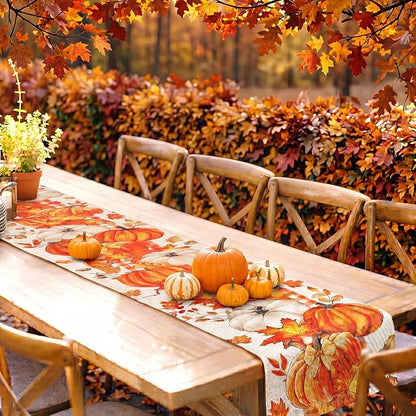 Gilprop 3 Pcs Holiday Table Runners Seasonal Tablecloth, 13x72 Inch | Farmhouse - Image 2