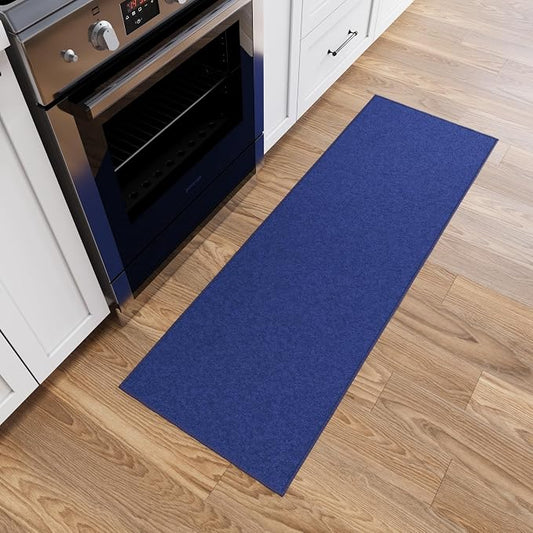 Ottomanson Hallway Runner Rug 20" x 59" Non Slip Solid Area Rugs Easy to Clean by Ottomanson