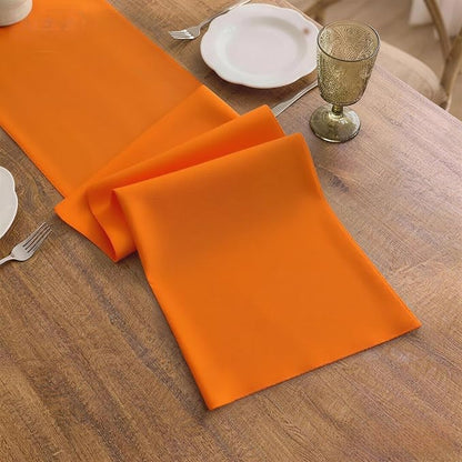 Orange Table Runner, Waterproof Washable Runners 72 Inches Long | Reusable - Image 3