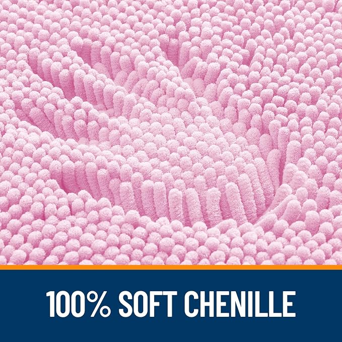 OLANLY Large Bathroom Rugs 70x46, Extra Soft Absorbent Chenille Bath Rugs - Image 3