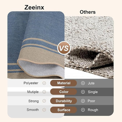 Easy Jute Kitchen Rug 2x3 Front Door Mat Washable Non Slip Entryway Rug - Image 4