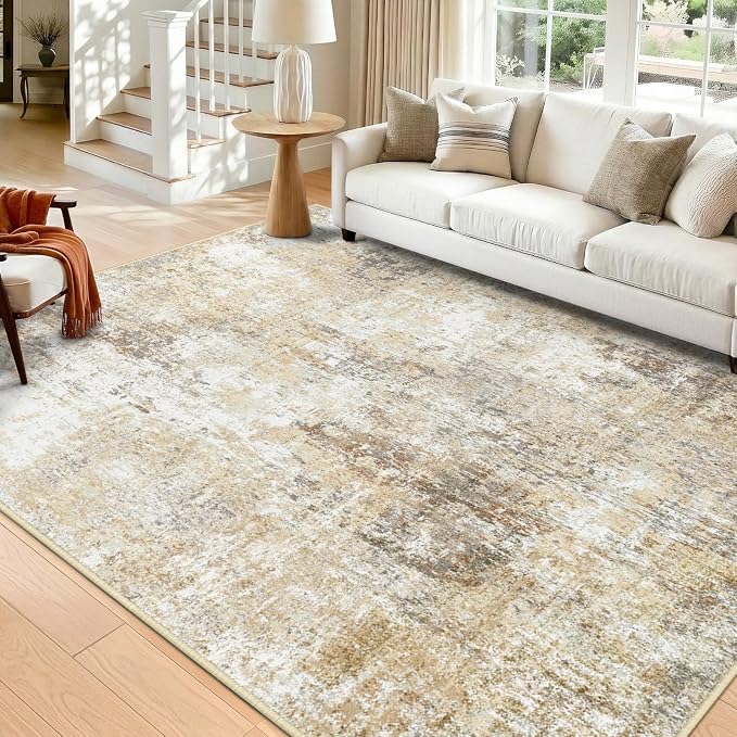 RELEANY Washable Area Rugs 5'x7' Non-Slip Modern Abstract Soft - Image 8