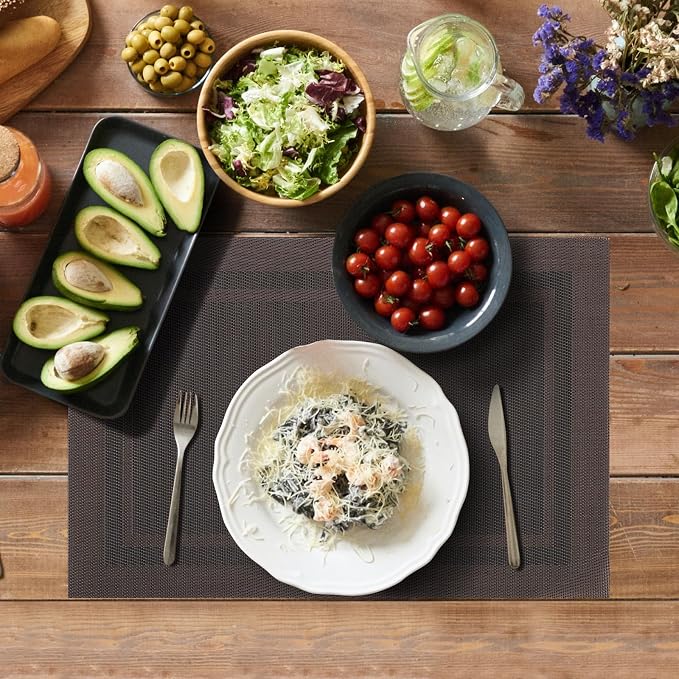 Aofmee Placemats Set of 6, Washable PVC Place Mats, Heat Resistant Non-Slip - Image 5