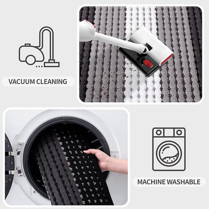 Kitinjoy Indoor Outdoor Door Mat, 71x47 Non-Slip Absorbent Dirt Trapper - Image 5