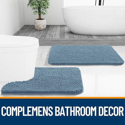 OLANLY Large Bathroom Rugs 40x24, Extra Soft Absorbent Chenille Bath Rugs - Image 7