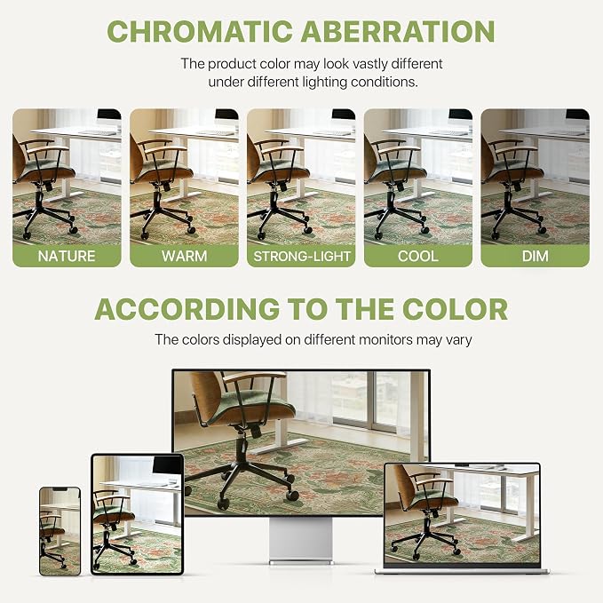 36"x60" Office Chair Mat for Hardwood Tile Floor, Under Desk Carpet Protector - Image 6