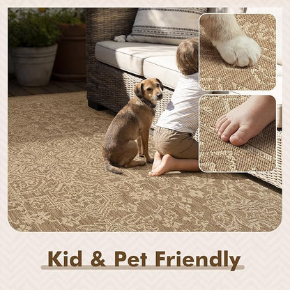 MontVoo-Outdoor Rug-Patio Rug 8x10 Polypropylene Indoor Outdoor Rugs Carpet - Image 5