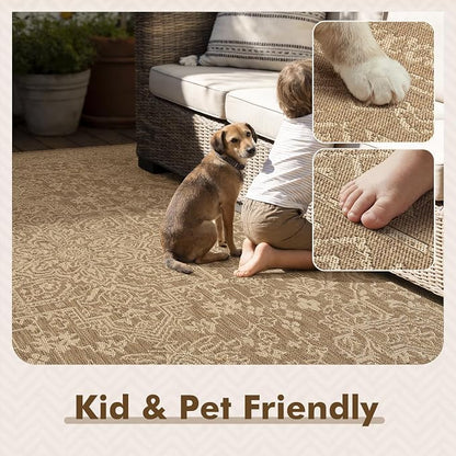MontVoo-Outdoor Rug-Patio Rug 4x6 ft Polypropylene Indoor Outdoor Rugs Carpet - Image 5