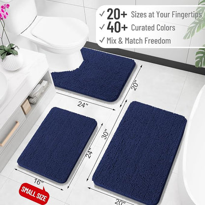 OLANLY Toilet Rugs U-Shaped 24x20, Extra Soft Absorbent Chenille Contour - Image 2