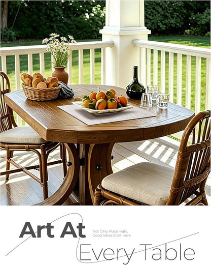 Leetaltree Pale Beige Placemats Set of 6 - Image 8
