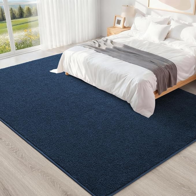 4x6 Feet Navy Blue Area Rugs for Bedroom, Indoor Washable Memory Foam Rug for - Image 6
