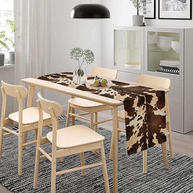 Cow Print Table Runner, 13x70 Inch - Image 3