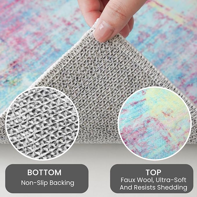 IOHOUZE Abstract Area Rug 3x4 Ft Washable Rugs - Image 4