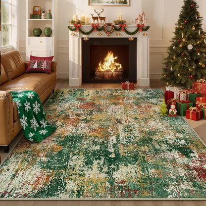 RELEANY Washable Area Rugs 4'x6' Non-Slip Modern Abstract Soft - Image 9