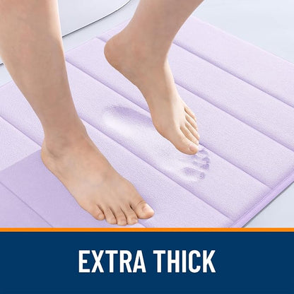OLANLY Memory Foam Bath Mat 32x20, Super Soft Absorbent Bathroom Rugs, Quick Dry - Image 6