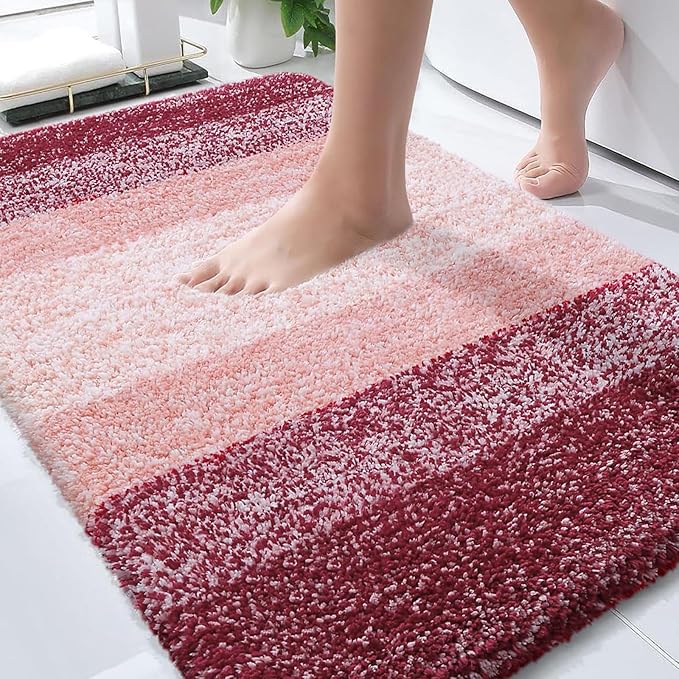 OLANLY Bathroom Rugs Mat 34x21, Extra Soft Absorbent Microfiber Bath Rugs by OLANLY