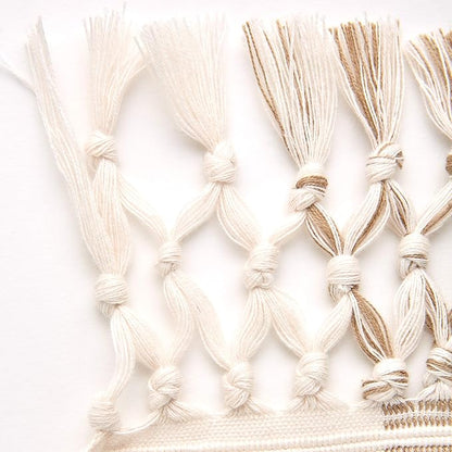 DII Dobby Stripe Table Runner, Stone & Cream Background | Woven Decorative - Image 2