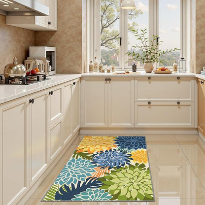 Arenarug 2x3 Colorful Washable Small Rug Tropical Botanical Modern Floral - Image 2