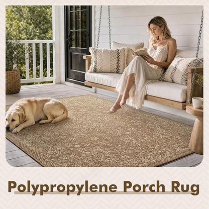 MontVoo-Outdoor Rug-Patio Rug 4x6 ft Polypropylene Indoor Outdoor Rugs Carpet - Image 8