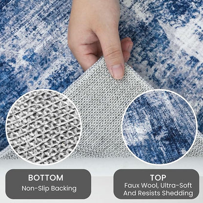 IOHOUZE Round Area Rug 3 Ft Circle Entryway Rugs Round Washable Door Mat Indoor - Image 5