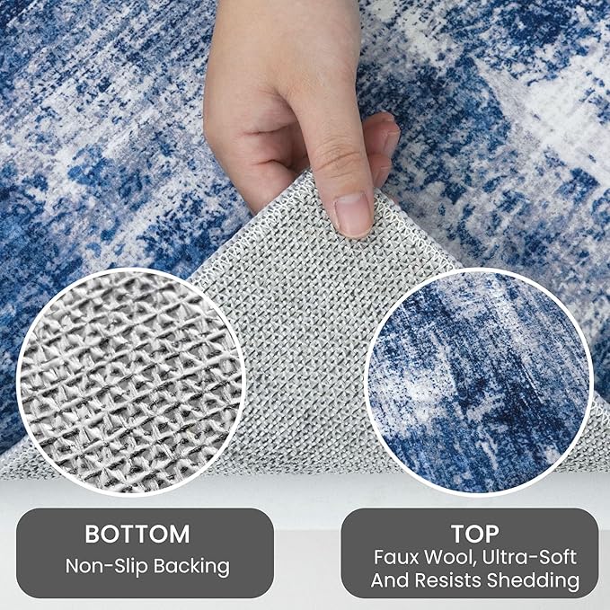 IOHOUZE Abstract Area Rugs 6x9 Ft Washable Rugs - Image 4