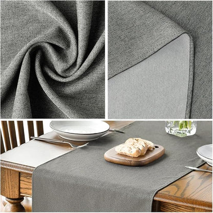 Artoid Mode Light Grey Table Runner, Seasonal Washable Kitchen Dining Table - Image 6
