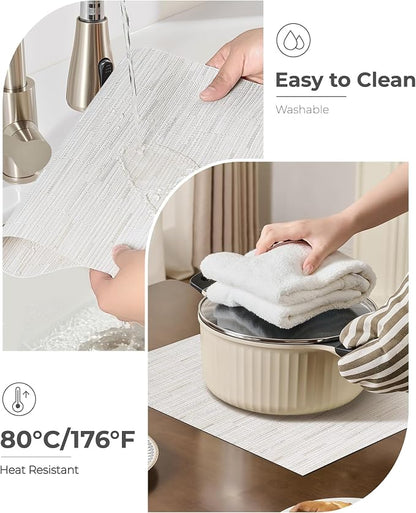 Leetaltree Pale Beige Placemats Set of 6 - Image 5