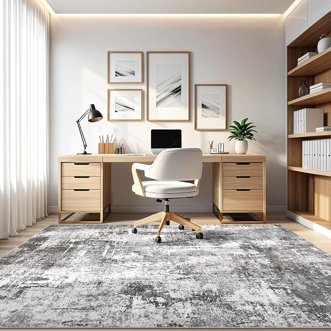 8x10 Area Rugs Living Room: Washable Large Abstract Modern Soft Rug Stain - Image 8