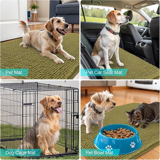 OLANLY Dog Door Mat for Muddy Paws 59x32, Absorbs Moisture and Dirt, Absorbent - Image 7
