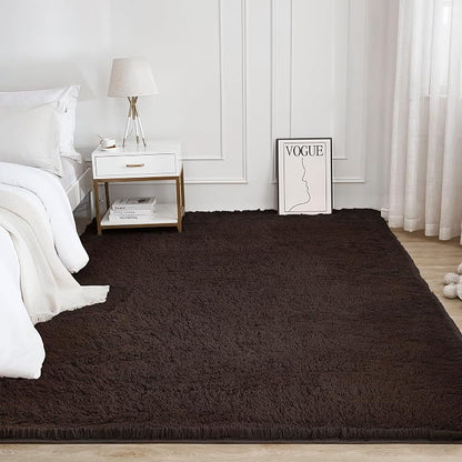 Litanika 4x6 Shag Area Rug for Living Room Bedroom, Non-Shedding Modern Indoor - Image 2