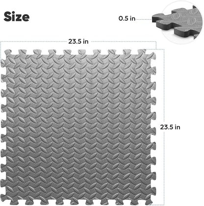 Home Gym Mat, Puzzle Exercise Mat, EVA Interlocking Foam Floor Tiles - Image 2