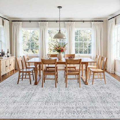 6x9 Area Rugs for Living Room: Vintage Boho Neutral Washable Rug Indoor Soft - Image 9