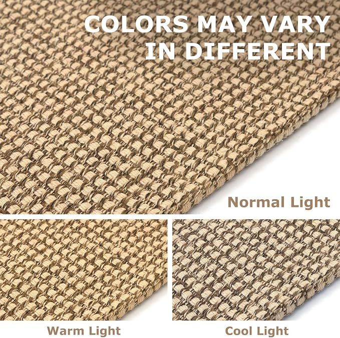 IOHOUZE Washable Area Rug 4x6 Non Slip Rubber Backed Woven Indoor Outdoor Rugs - Image 5