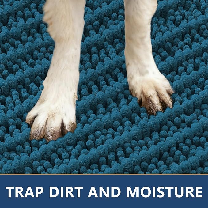 Smiry Dog Door Mat for Muddy Paws 59x24, Absorbent Dirt Trapper, Non-Slip - Image 4