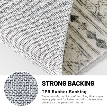 KUTA Boho Runners for Hallways 3x8 Grey Moroccan Washable Runner Rug Non-Slip - Image 6